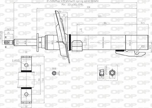 Open Parts SAB8096.11 - Амортизатор autospares.lv