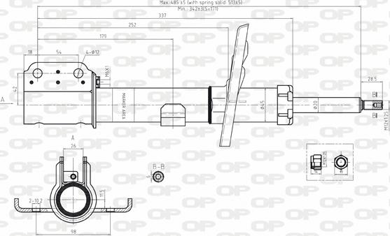 Open Parts SAB8090.31 - Амортизатор autospares.lv