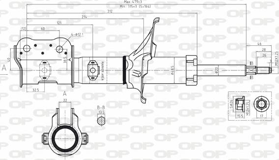 Open Parts SAB8098.31 - Амортизатор autospares.lv