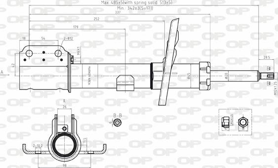 Open Parts SAB8092.11 - Амортизатор autospares.lv