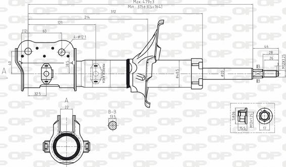 Open Parts SAB8097.31 - Амортизатор autospares.lv