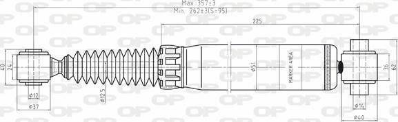 Open Parts SAB8043.32 - Амортизатор autospares.lv