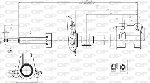 Open Parts SAB8055.31 - Амортизатор autospares.lv