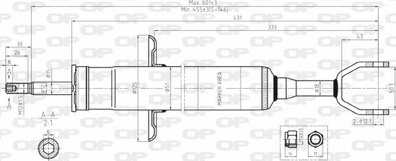 Open Parts SAB8056.31 - Амортизатор autospares.lv