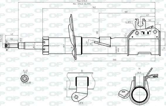 Open Parts SAB8053.31 - Амортизатор autospares.lv