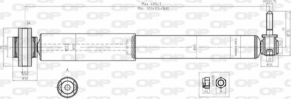 Open Parts SAB8057.32 - Амортизатор autospares.lv