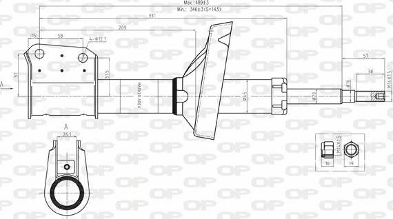 Open Parts SAB8069.11 - Амортизатор autospares.lv