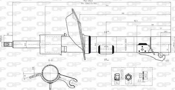 Open Parts SAB8064.31 - Амортизатор autospares.lv