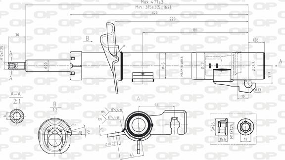 Open Parts SAB8066.31 - Амортизатор autospares.lv
