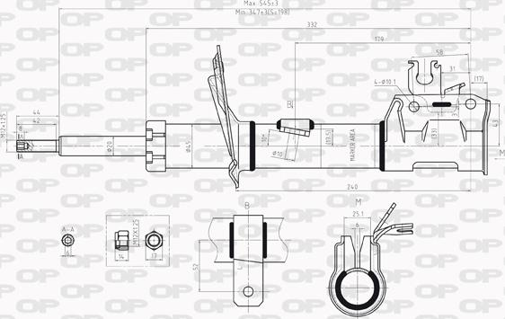 Open Parts SAB8009.31 - Амортизатор autospares.lv