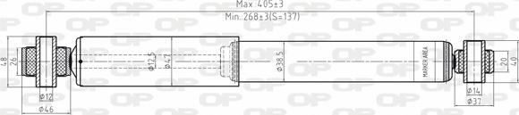 Open Parts SAB8004.32 - Амортизатор autospares.lv