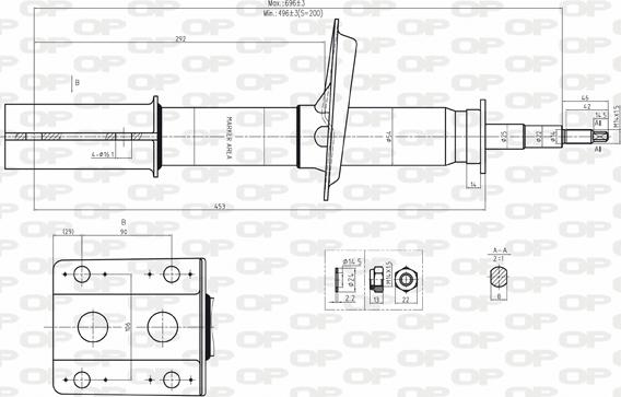 Open Parts SAB8039.11 - Амортизатор autospares.lv