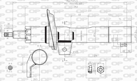 Open Parts SAB8030.31 - Амортизатор autospares.lv