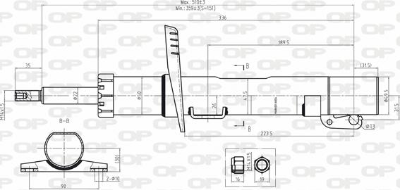 Open Parts SAB8029.31 - Амортизатор autospares.lv