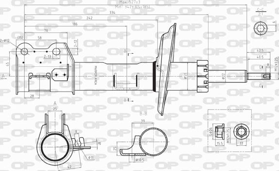 Open Parts SAB8022.31 - Амортизатор autospares.lv