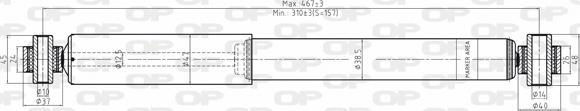 Open Parts SAB8027.32 - Амортизатор autospares.lv