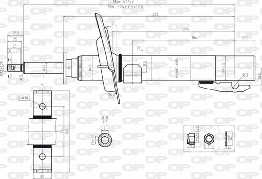 Open Parts SAB8071.31 - Амортизатор autospares.lv