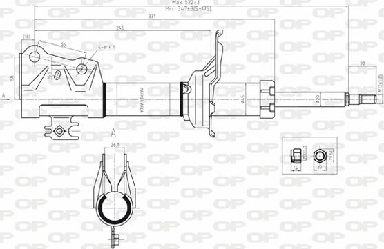 Open Parts SAB8077.31 - Амортизатор autospares.lv