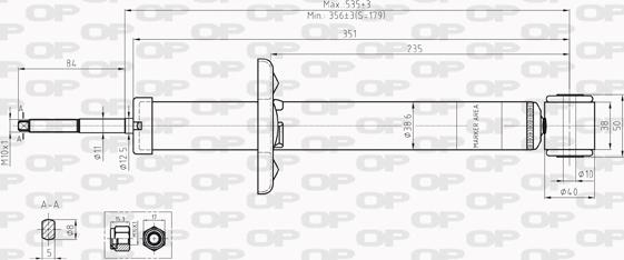 Open Parts SAB8199.12 - Амортизатор autospares.lv
