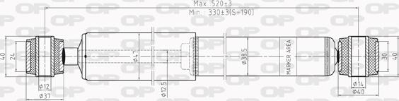 Open Parts SAB8198.32 - Амортизатор autospares.lv