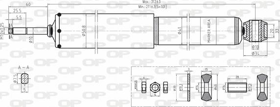 Open Parts SAB8146.31 - Амортизатор autospares.lv