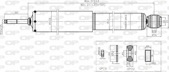 Open Parts SAB8148.11 - Амортизатор autospares.lv