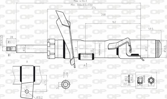 Open Parts SAB8154.31 - Амортизатор autospares.lv