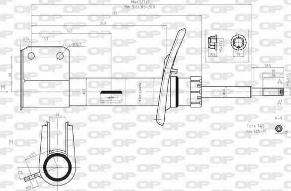 Open Parts SAB8151.31 - Амортизатор autospares.lv