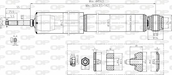 Open Parts SAB8153.32 - Амортизатор autospares.lv