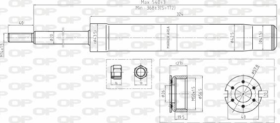 Open Parts SAB8161.31 - Амортизатор autospares.lv