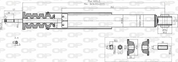 Open Parts SAB8168.32 - Амортизатор autospares.lv