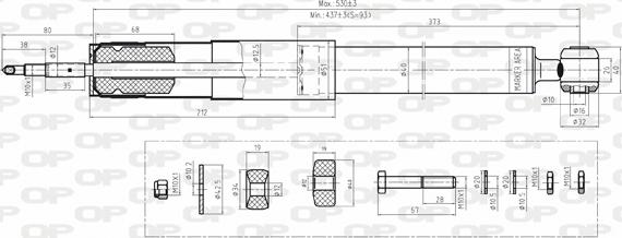 Open Parts SAB8162.31 - Амортизатор autospares.lv