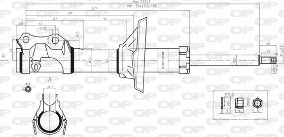 Open Parts SAB8167.31 - Амортизатор autospares.lv