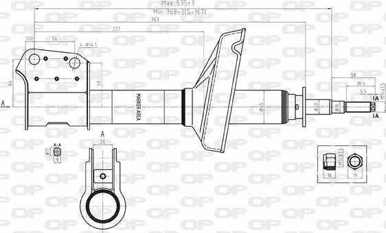 Open Parts SAB8100.11 - Амортизатор autospares.lv