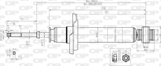 Open Parts SAB8102.32 - Амортизатор autospares.lv