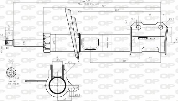 Open Parts SAB8107.31 - Амортизатор autospares.lv