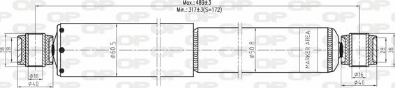 Open Parts SAB8115.32 - Амортизатор autospares.lv