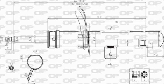 Open Parts SAB8110.31 - Амортизатор autospares.lv