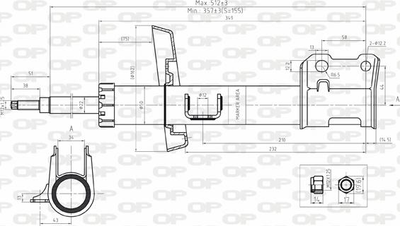 Open Parts SAB8113.31 - Амортизатор autospares.lv