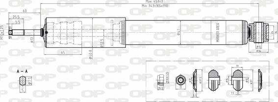 Open Parts SAB8188.12 - Амортизатор autospares.lv