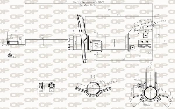 Open Parts SAB8139.31 - Амортизатор autospares.lv