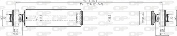 Open Parts SAB8134.12 - Амортизатор autospares.lv