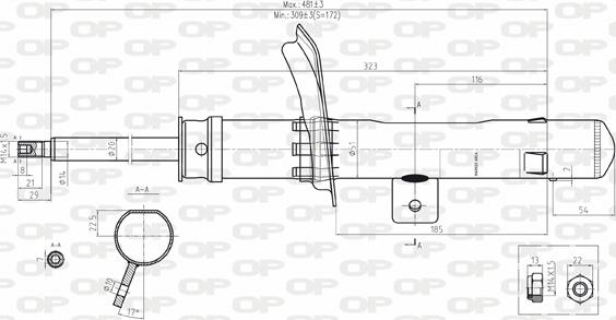 Open Parts SAB8137.11 - Амортизатор autospares.lv