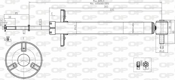 Open Parts SAB8129.32 - Амортизатор autospares.lv