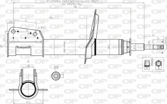 Open Parts SAB8124.31 - Амортизатор autospares.lv