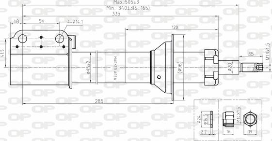 Open Parts SAB8128.31 - Амортизатор autospares.lv