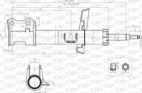 Open Parts SAB8123.31 - Амортизатор autospares.lv