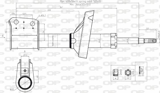 Open Parts SAB8122.31 - Амортизатор autospares.lv