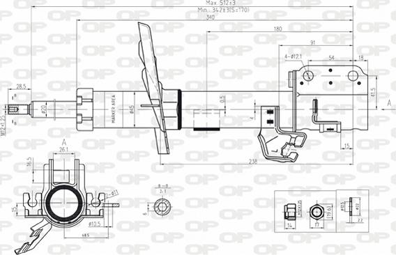 Open Parts SAB8174.31 - Амортизатор autospares.lv