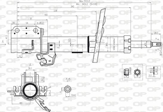 Open Parts SAB8176.31 - Амортизатор autospares.lv